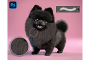 Realistic Fur Brushes for photoshop, a Brush Add-On by Velo Graphic Studio (Thumbnail 2 of 9)