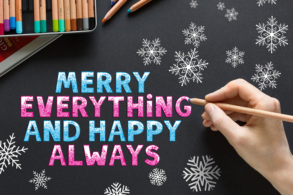 SNOW - Font Family for Christmas preview 4