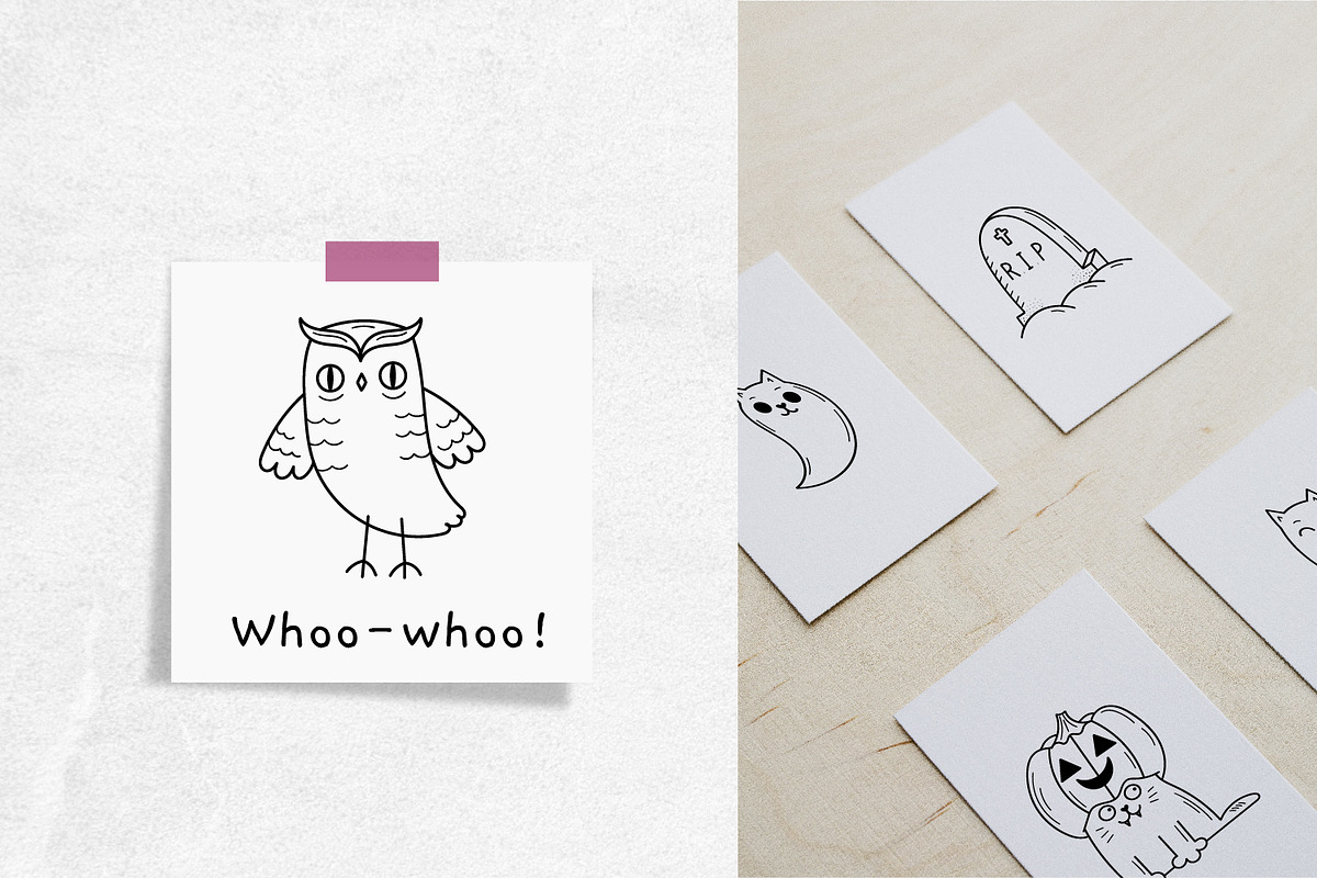 Halloween doodle collection, an Object Graphic by My May Art (Photo 5 of 11)