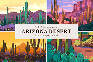 Arizona desert. Color sketches