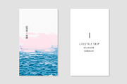 Ocean + Pink Business Card Template, a Business Card Template by Human-made. Made to feel. (Thumbnail 4 of 4)