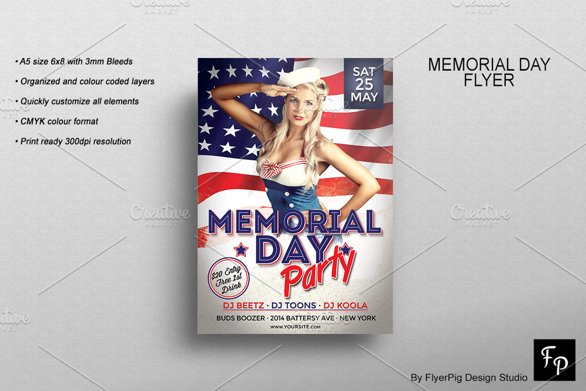 Memorial Day Flyer, a Flyer Template by FlyerPig (Photo 2 of 3)