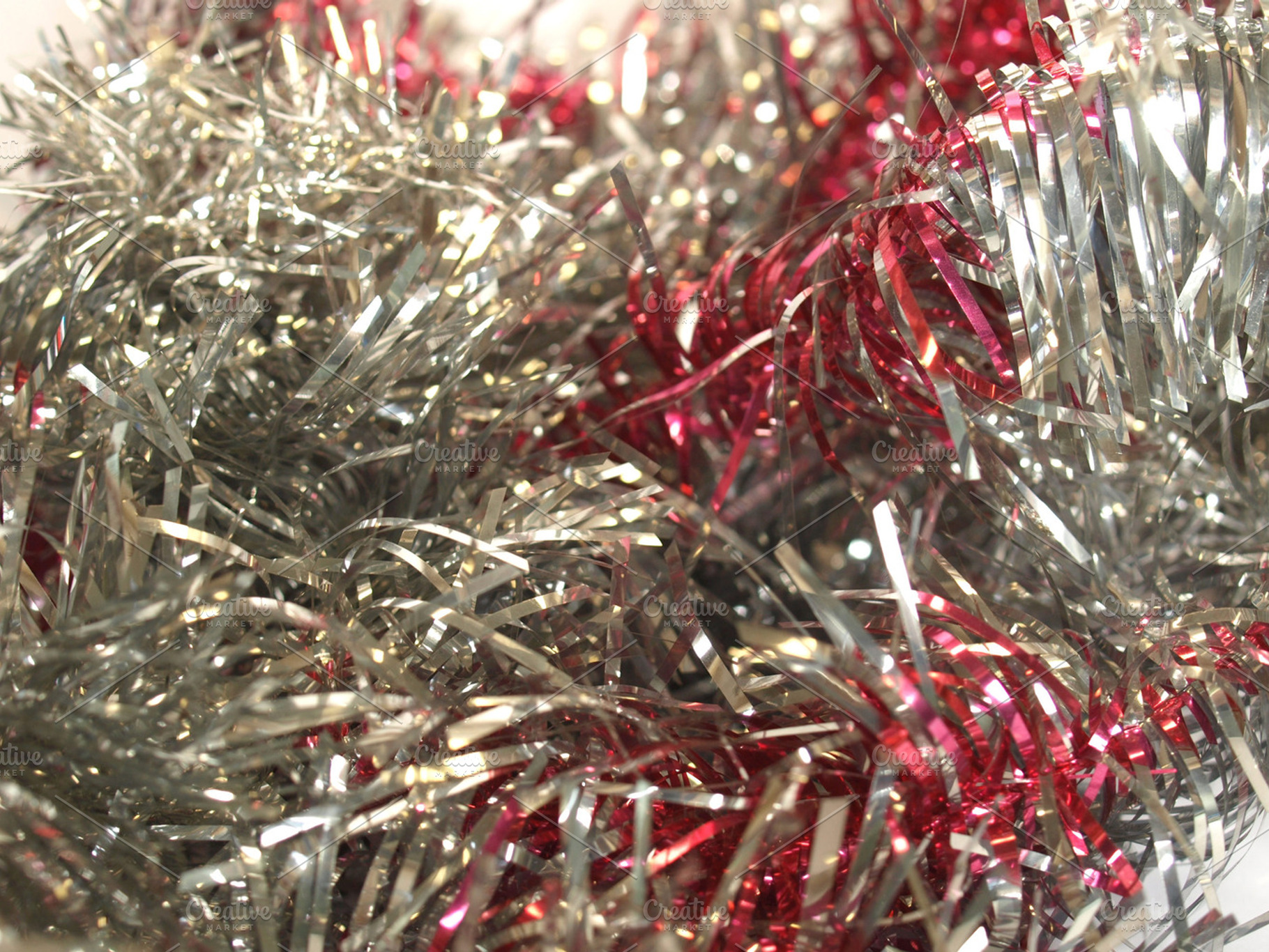 Tinsel containing christmas, tinsel, and decoration