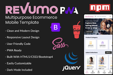 Revumo Ecommerce Mobile Template