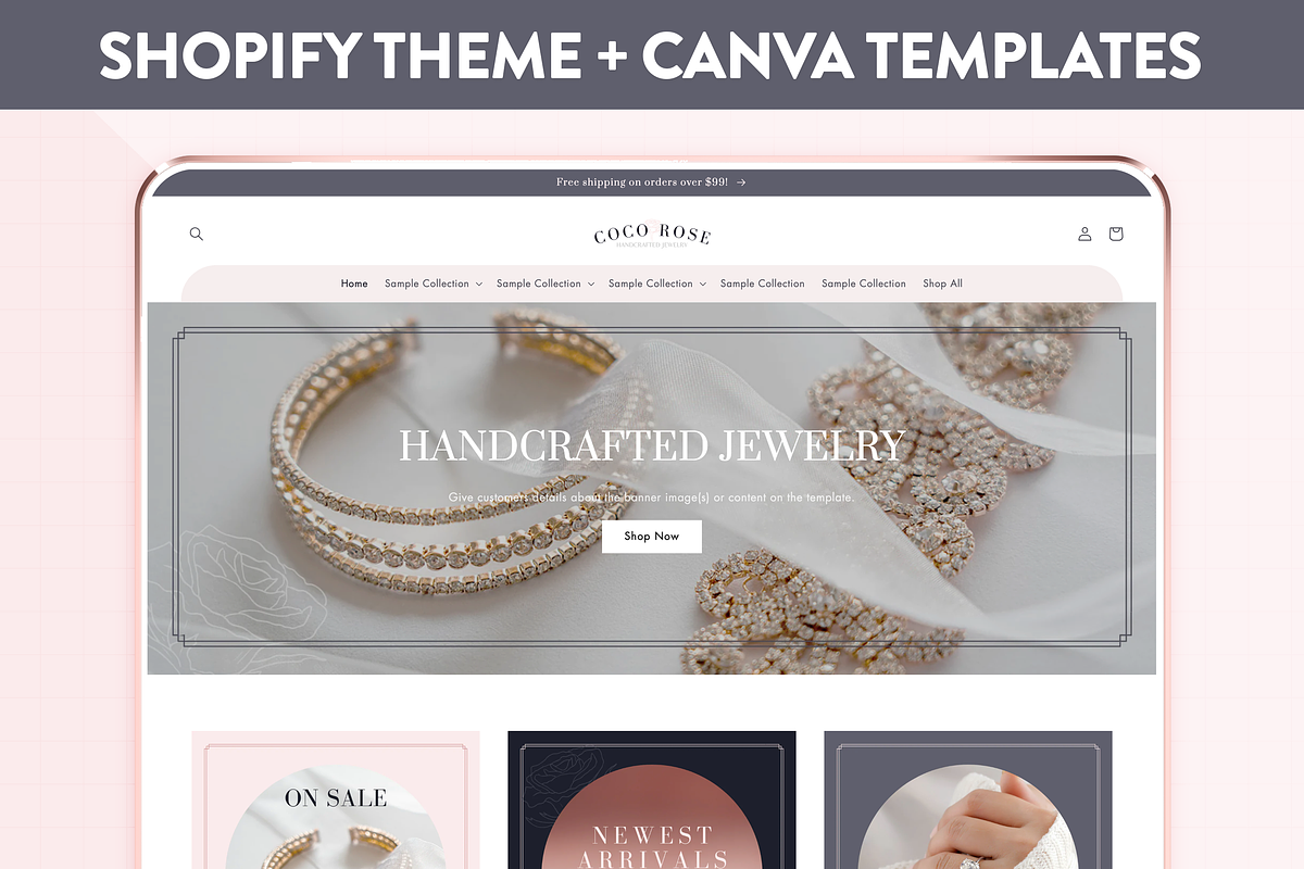 Coco Rose Shopify Theme, a Shopify Template by Lavender Skye Studio