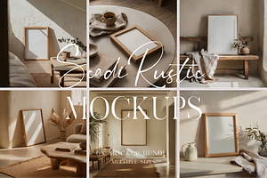 Scandi Rustic Frame Mockup Bundle, a Household Mockup by The White Space Co.
