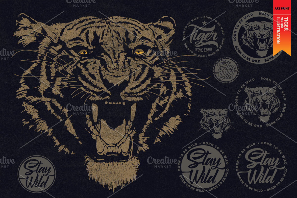STAY WILD - Vector illustration, an Animal Illustration by Artistic & Unique (Photo 1 of 11)