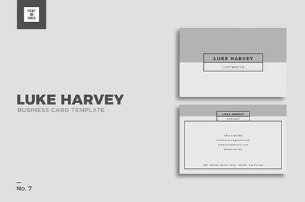 Minimalist Business Card No. 7