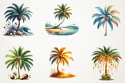 Palm Tree Serenity Clipart, an Illustration by RobertsArt (Thumbnail 3 of 7)