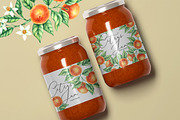 Tangerines Watercolor collection, a Decorative Illustration by SashaKondr (Thumbnail 6 of 14)