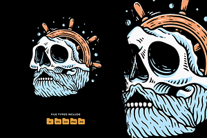 Captain Skull Illustration, an Object Illustration by Decoconio Design