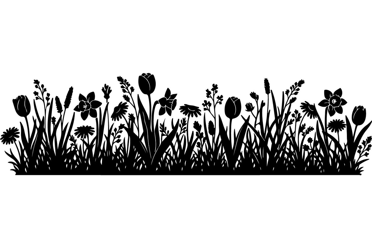 Wildflower Meadow Silhouette, an Object Graphic by Creativeshirt (Photo 15 of 20)