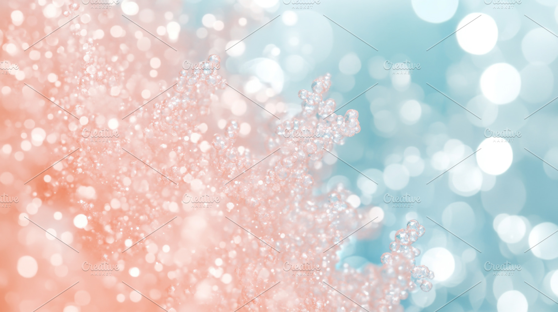 Glittering abstract bokeh in soft pe, a Photo by Dvoevnore photos