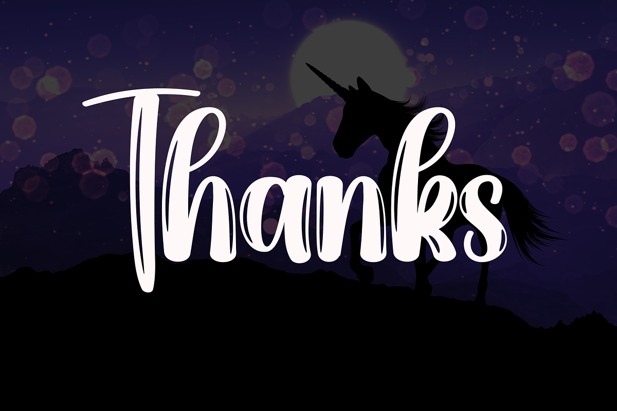 Unicorn | Script Font, a Handwritten Font by Scratchones (Photo 9 of 9)