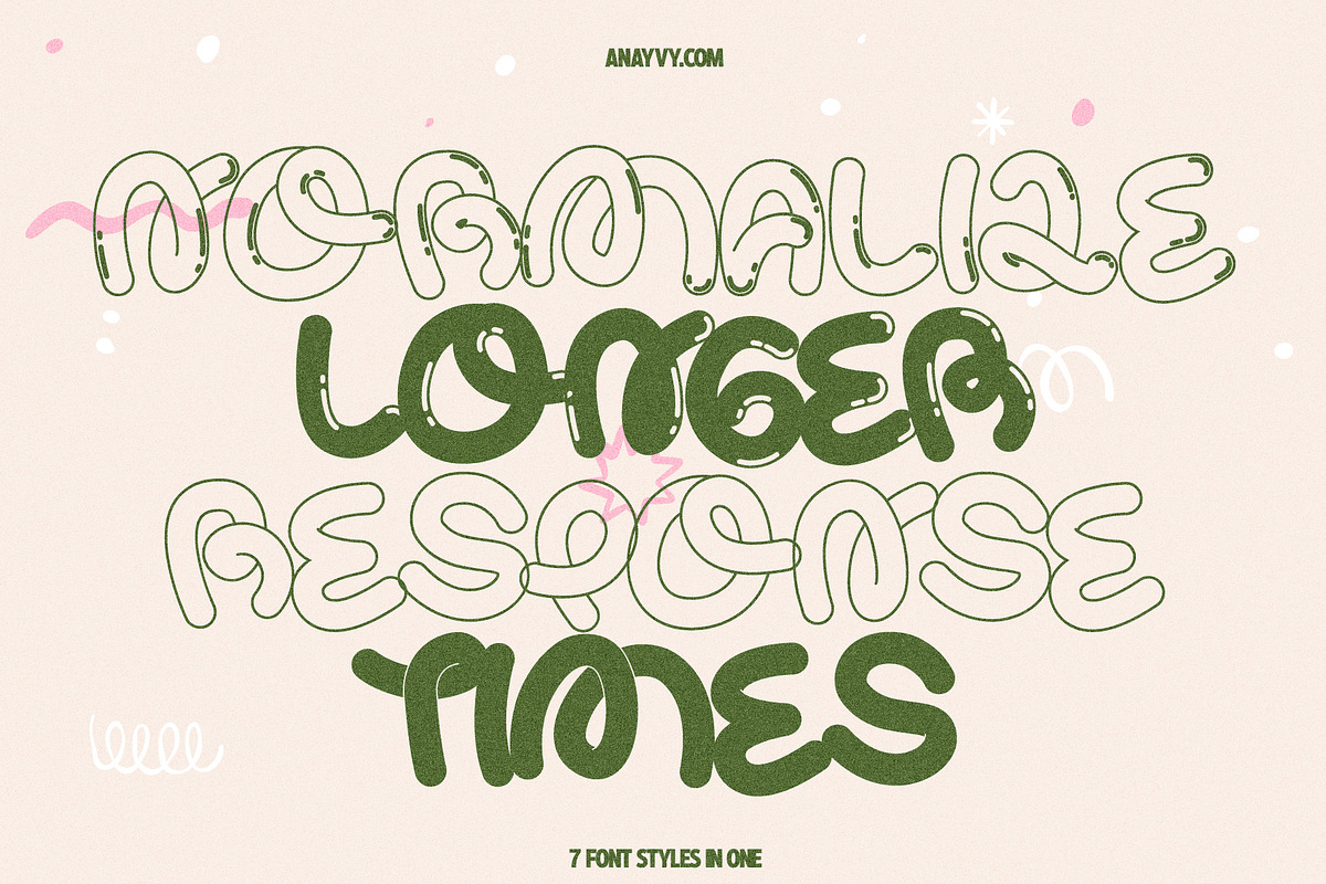 Curly Wurly | Retro Display Bubble, a Sans Serif Font by ana & yvy (Photo 4 of 13)