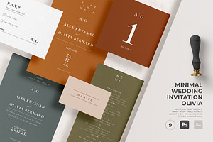 Minimal Wedding Invitation - Olivia