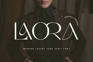 Laora - Modern Sans Serif Font, a Sans Serif Font by Aqeel_Art