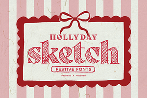 Holiday Sketch Font Duo