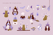 Whimsy witch. Halloween illustration, a Seasonal Illustration by kondratya (Thumbnail 6 of 13)