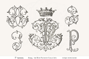 Antique Vintage Monogram Initial P, an Object Graphic by Antique Monograms (Thumbnail 1 of 4)