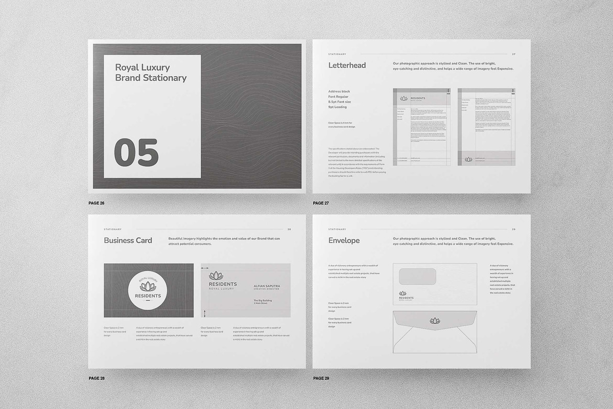 Luxury Brand Guidelines Template, a Brochure Template by Proonty (Photo 8 of 10)