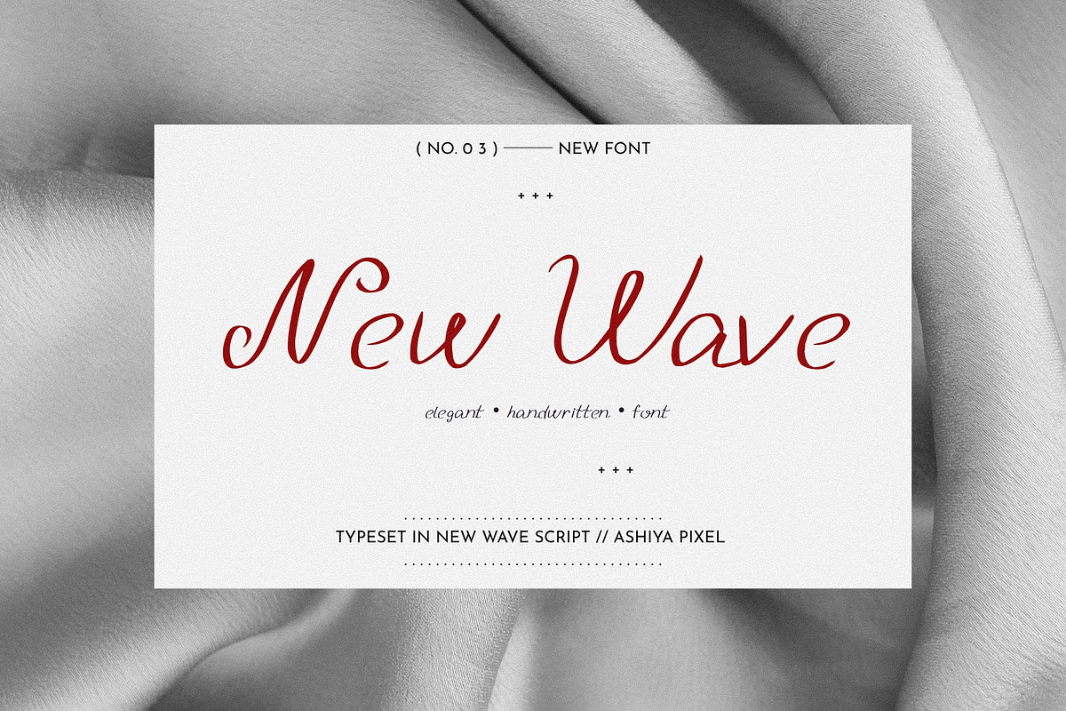 New Wave Vintage Cursive Script Font, a Script Font by Ashiya Pixel (Photo 1 of 9)