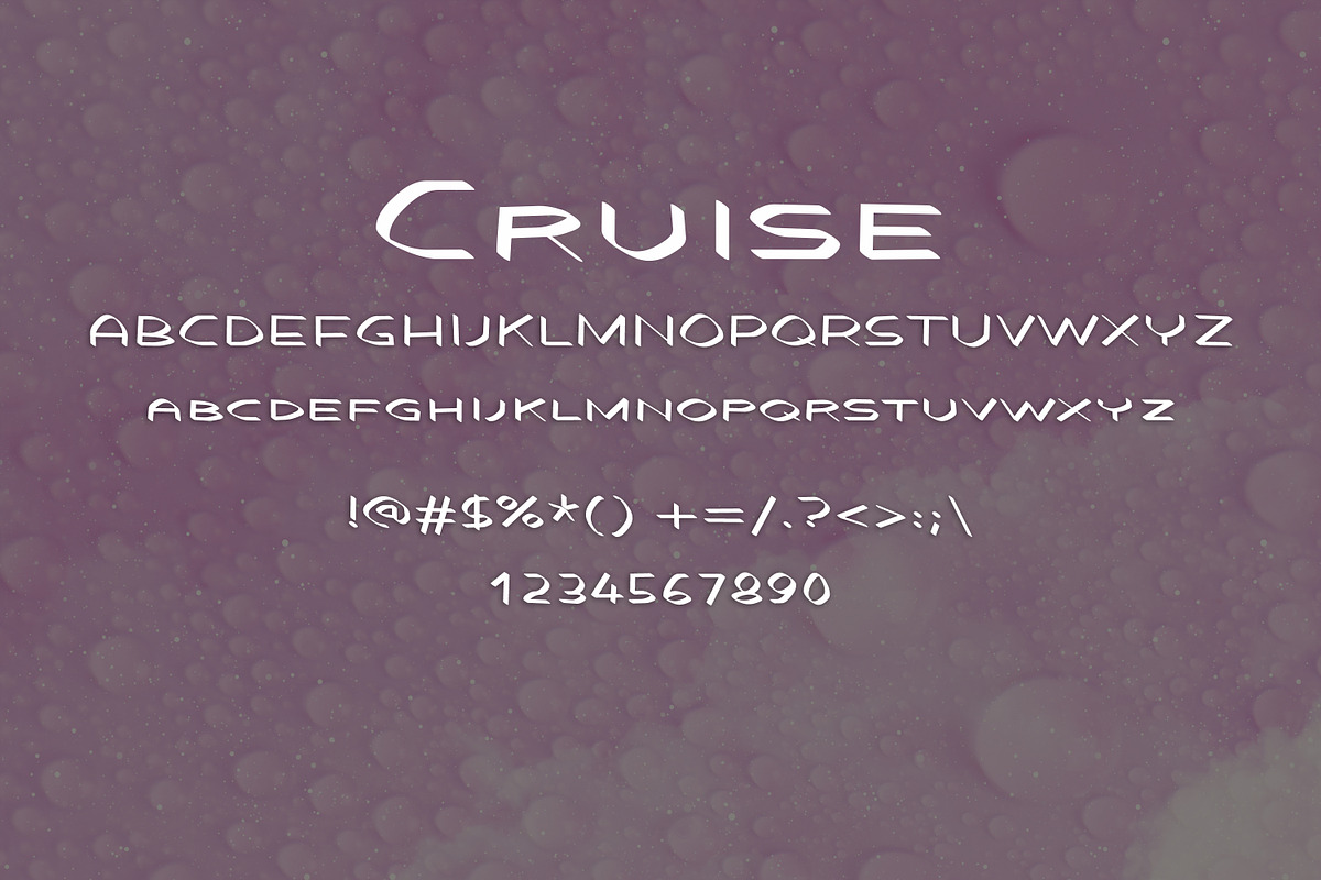 CRUISE font preview 2