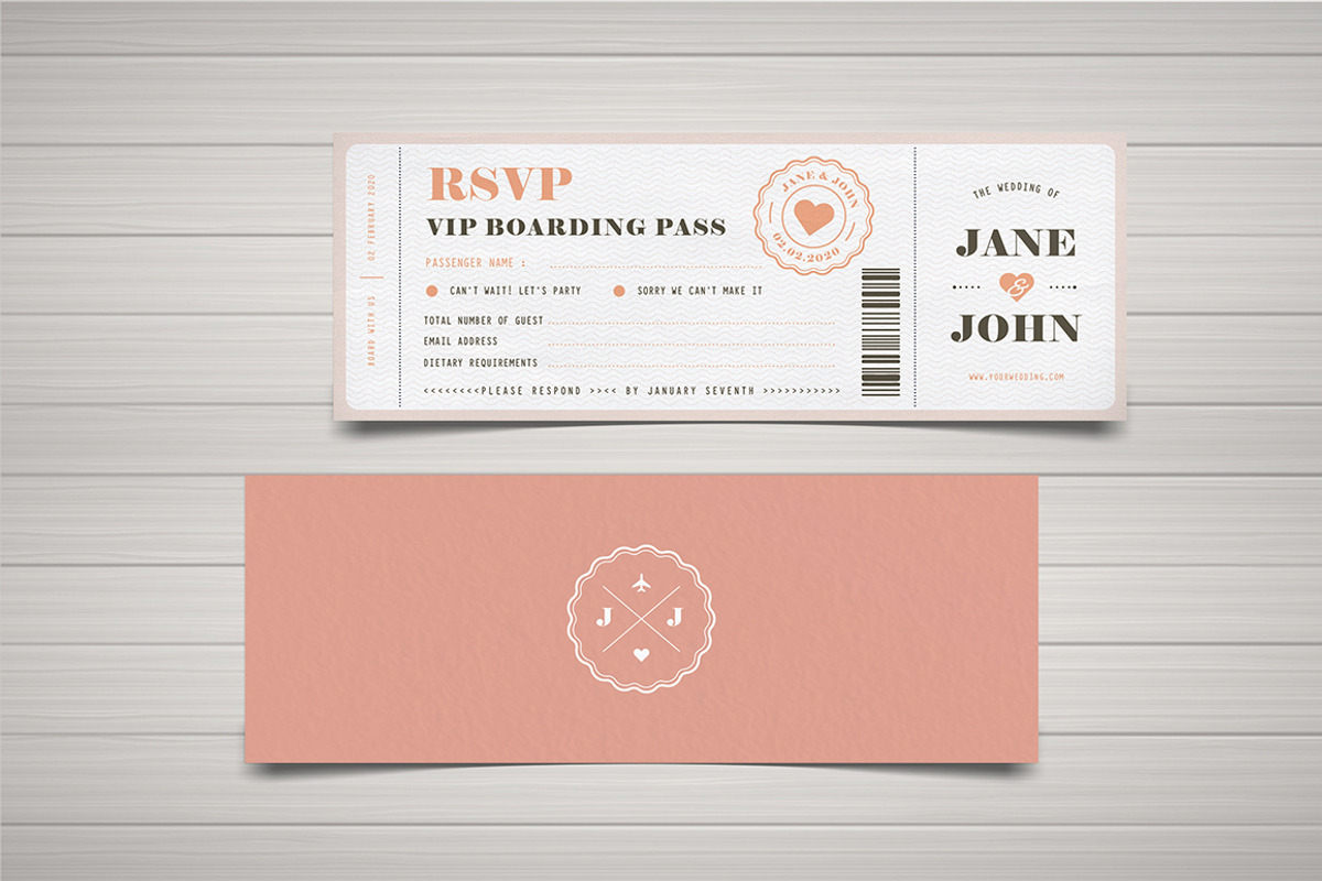 Pastel Passport Wedding Invitation, an Invitation Template by Vynetta (Photo 4 of 8)