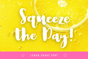 Lemon Shake, a heavy brush font, a Script Font by Rachel White Art (Thumbnail 4 of 14)