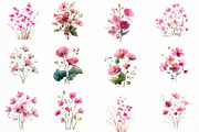 Pink Wildflowers Clipart, an Illustration by Designworld (Thumbnail 4 of 6)