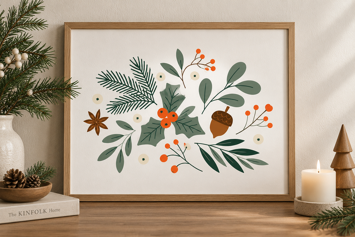 Christmas Botanical Clipart, a Seasonal Illustration by Anna Studio (Photo 7 of 12)