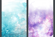Galaxy Watercolor Ombre Backgrounds, a Texture Graphic by M. by mprintly (Thumbnail 4 of 6)