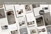 Interior Design Instagram Templates, a Social Media Template by Wonderlik Webdesign (Thumbnail 1 of 11)
