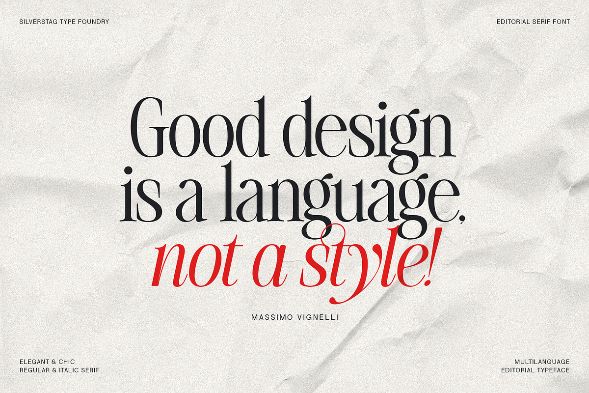 The Silver Editorial Serif Font, a Serif Font by SilverStag Type Foundry (Photo 17 of 25)