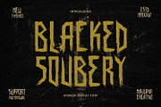Blacked Soubery Horror Font Spooky, a Handwritten Font by Maulana Creative (Thumbnail 1 of 7)