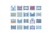 Collection of stylized fences and, an Object Graphic by pikepicture (Thumbnail 1 of 3)