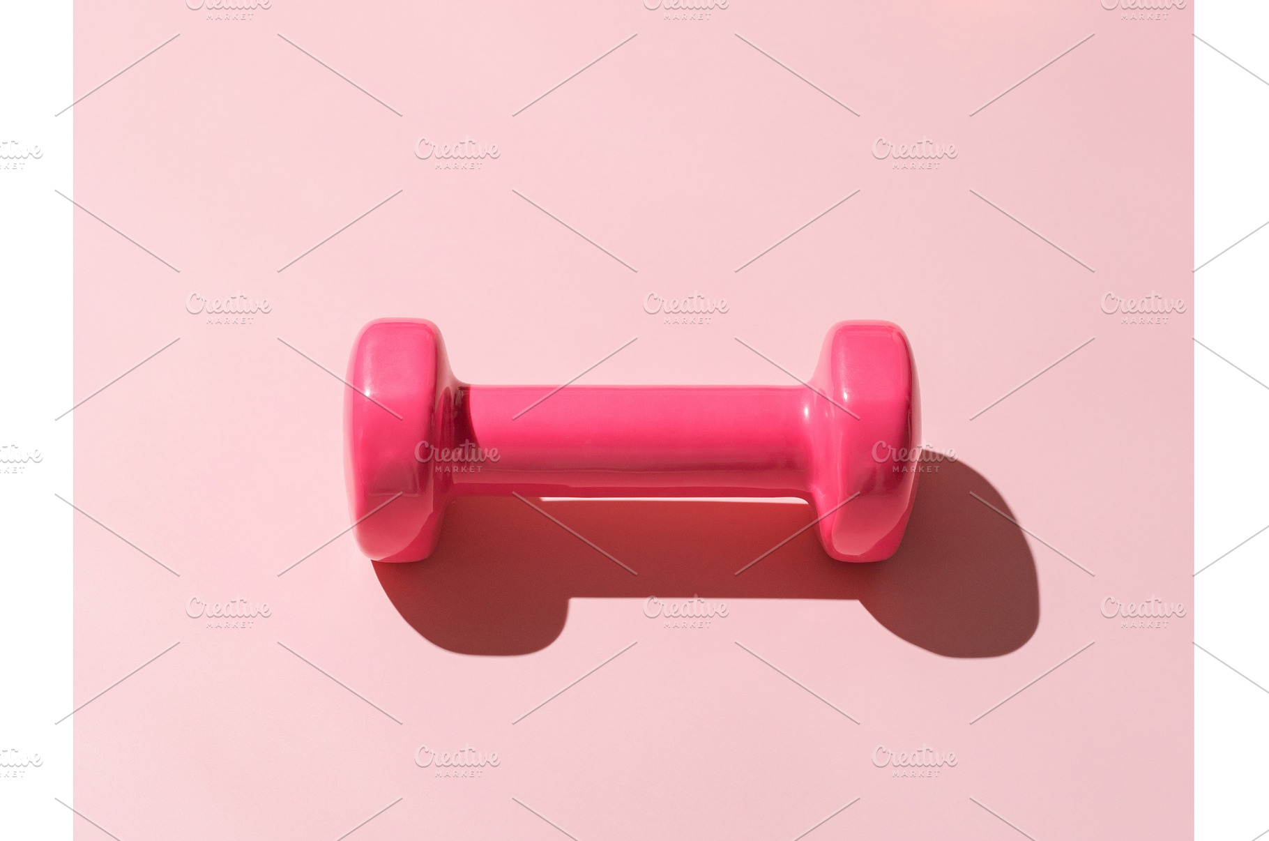 Fitness concept. Pink dumpbells on, a Sports & Recreation Photo by Fascinadora