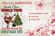 Retro Christmas Santa Sublimation, an Illustration by OK Design (Thumbnail 4 of 4)