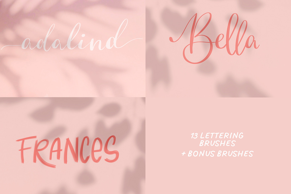 Classy Lettering Brushes Procreate, a Brush Add-On by Honey & Jazz Co. (Photo 4 of 7)