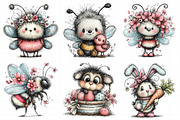 Whimsical Easter Bee Clipart, an Illustration by Daily.Designs (Thumbnail 6 of 8)