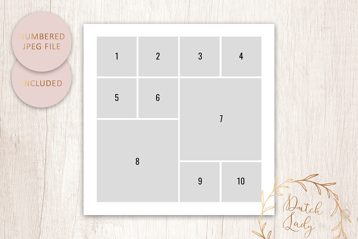 PSD Photo Collage Template #2, a Stationery Template by The Dutch Lady Designs (Photo 4 of 5)
