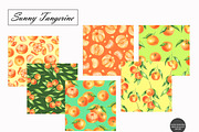 Tangerine Seamless Patterns, a Food Illustration by OlDm_Shop (Thumbnail 2 of 10)