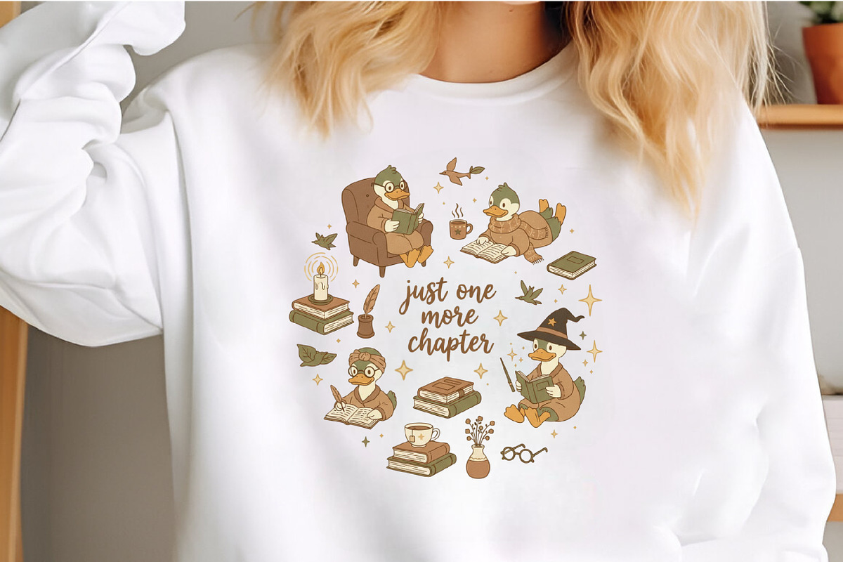 Just One More Chapter Book Lover PNG, an Illustration by Craft Nest (Photo 2 of 6)