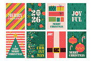 16 Modern Retro Holiday Cards, a Background Graphic by Creative Graphics (Thumbnail 2 of 6)