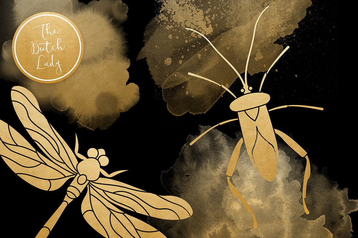 Beetles & Bugs Clipart Set, an Animal Illustration by The Dutch Lady Designs (Photo 6 of 6)