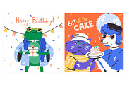 Happy birthday cards with animals, an Animal Illustration by Good Studio (Thumbnail 3 of 11)