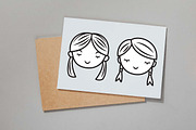 25 Girl Face Character in Line Art, a Person Illustration by jongcreative (Thumbnail 5 of 8)