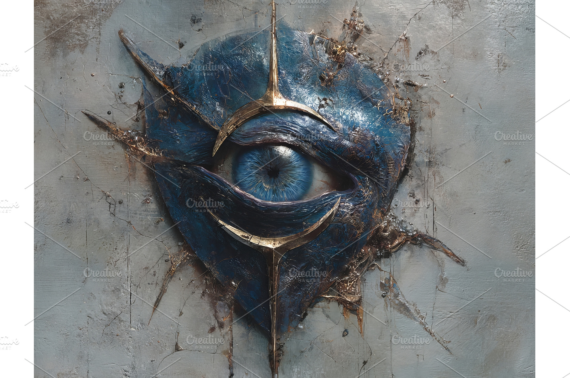 Leather Eye Sculpture' is an artwork, a Background Photo by ZinetroN