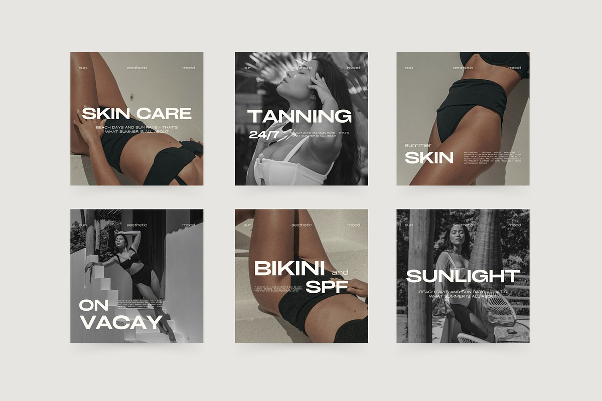 Aesthetic Instagram Templates XIII, a Social Media Template by Instprofi | Studio Estimo