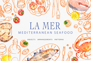 La Mer Mediterranean Seafood Graphic